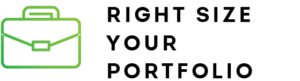 Green briefcase icon next to the text 'Right Size Your Portfolio.